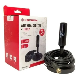 Antena Digital HDTV 3.5 dBi Cabo de 3 Metros - KA-1097