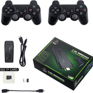 GAME STICK 4K ORIGINAL VERSÃO ATUALIZADA 11 MIL JOGOS com 2 controles sem fio