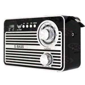 Rádio Retrô Com Relógio e Lanterna Altomex AD-1705