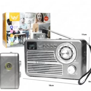 Radio Portátil Retro Bluetooth Am Fm Sd Usb A-1707t