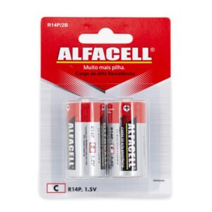 Pilha Média Alfacell C R-14P 1.5V  original