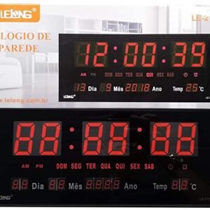 Relogio De Parede Led Digital Lelong LE-2111