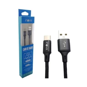 Cabo Tipo C de Dados e carregador USB de 2.4A com 1.000mm 1m