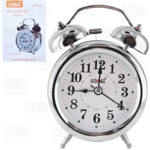 Relógio De Mesa Antigo Despertador Led Retro Lelong LE-8119