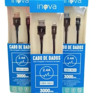 Cabo Inova 2.4a Usb iphone 3 Metros Cbo-5832