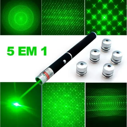 Laser Verde Potente Longa Distância 45km Com Ponteiras