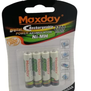 Pilhas AAA Recarregável 4 UNIDADES - Maxday
