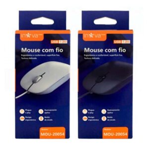 Mouse com fio USB 1.2 Metros 1200 dpi INOVA - MOU-20054