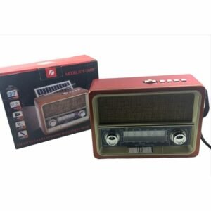 Radio Am Fm Retrô Portátil Usb Sd Bluetooth Carregador Solar KTF-1668